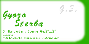 gyozo sterba business card